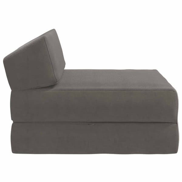 Fällbar Soffbed Ljusgrå 60 x 70 x 41 cm Corduroy
