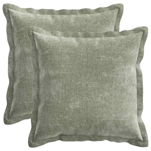 Kuddöverdrag 2 st HOUTEN Grön 30 x 30 cm Chenilletyg