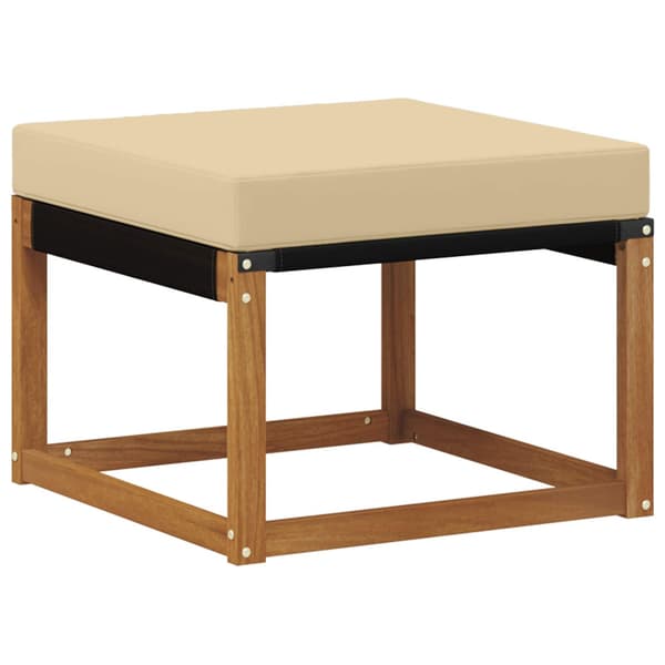 Utomhussoffset med kudde 6 pcs Naturlig och Beige