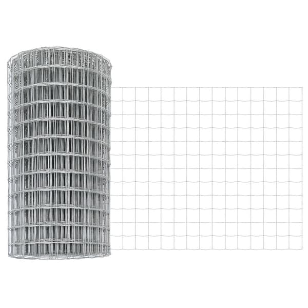 Stängsel med stolpe Silver 0,8 x 10 m Stål