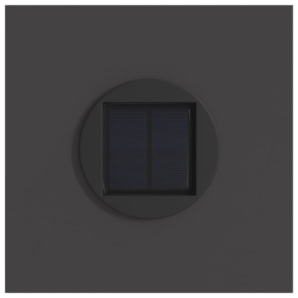 Solar LED Stig Ljus 2 pcs Svart Kallvalsat stål
