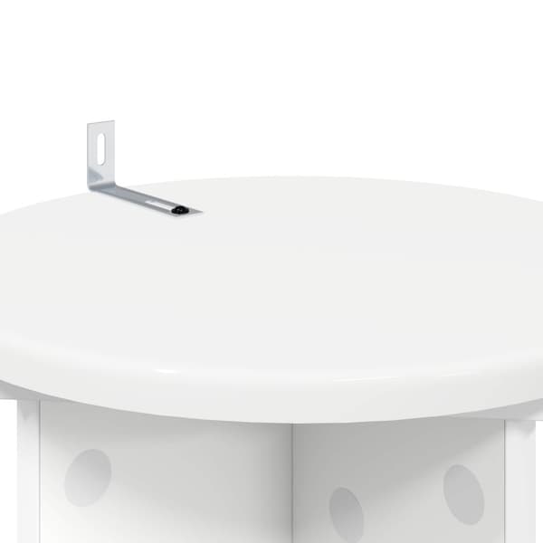 Växtställ 2 pcs Vit Ø29,5 x 60 cm Konstruerat trä