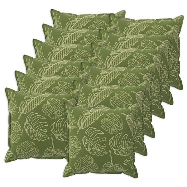 Kudde Löv med kudde HOUTEN 12 st Bladdesign Polyester