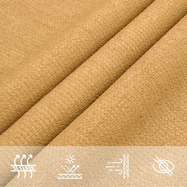 Solsegel 160 g/m² rektangulär sand 2x4,5 m HDPE