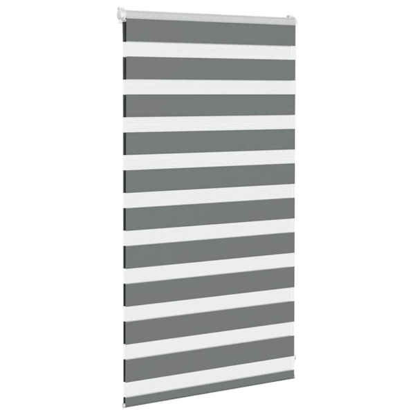 Rullgardin zebra mörkgrå 90x100 cm tyg bredd 85,9 cm polyester