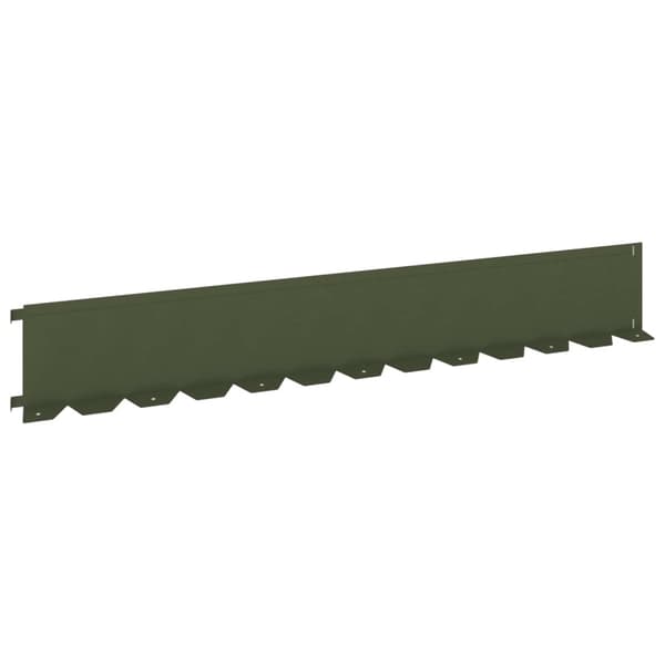 Kant för gräsmatta 10 pcs 102 x 15 x 4 cm Stål Olivgrön