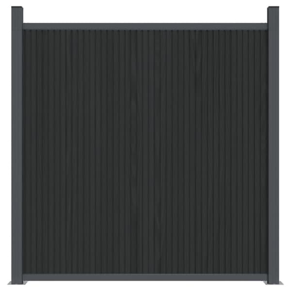 Staketpanel grå 1564x186 cm WPC
