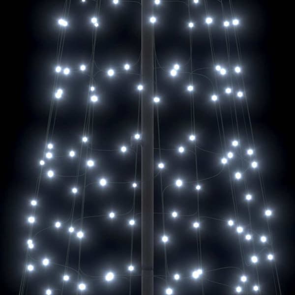 LED Julgran EKENAS 400 cm 800 LED-lampor Kallvit Stål Kallvit