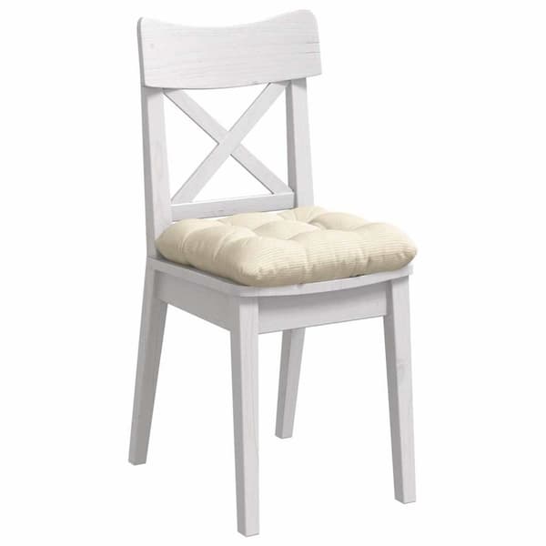 Sittkuddar 4 pcs Kräm 45 x 45 cm Kordread tyg
