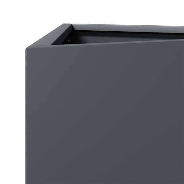 Odlingslådor 2 st antracit triangulär 30x26x75 cm stål