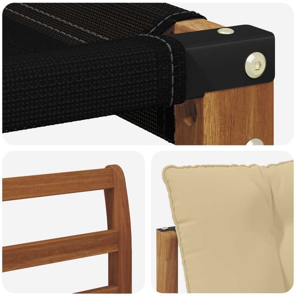 Utomhussoffset med kudde 8 pcs Naturlig och Beige