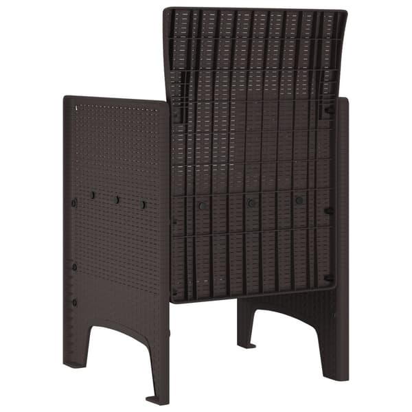 Trädgård Stol med kudde 2 pcs Brun 53 x 49 x 85 cm Polypropylen