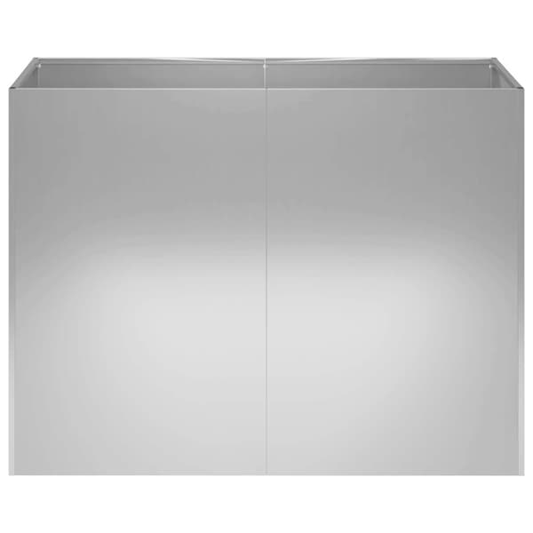 Trädgårdsplanterare Silver 80 x 40 x 60 cm Galvaniserat stål