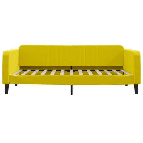 Dagbädd utdragbar gul 100x200 cm sammet