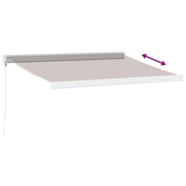 Markis manuellt infällbar 300x250 cm brun