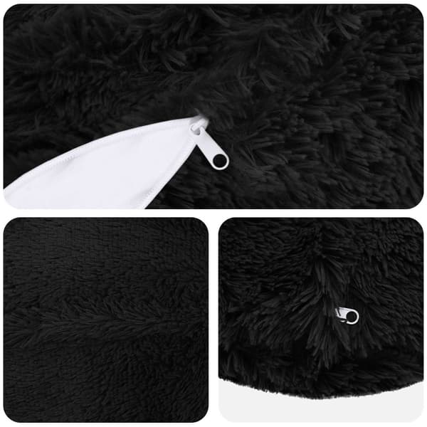 Kudde med kudde HEERLEN 2 st Svart PV Fleece