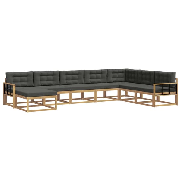 Utomhussoffset 8 pcs Vit och antracit