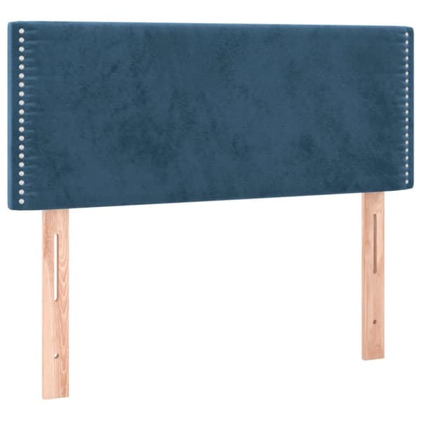 Sänggavel blå 100 x 5 x 78/88 cm sammet