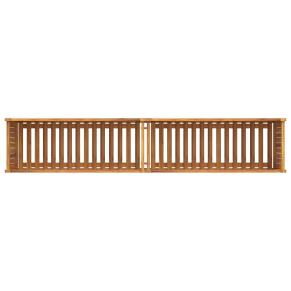 Odlingslåda med foder 199x38,5x50 cm massivt akaciaträ
