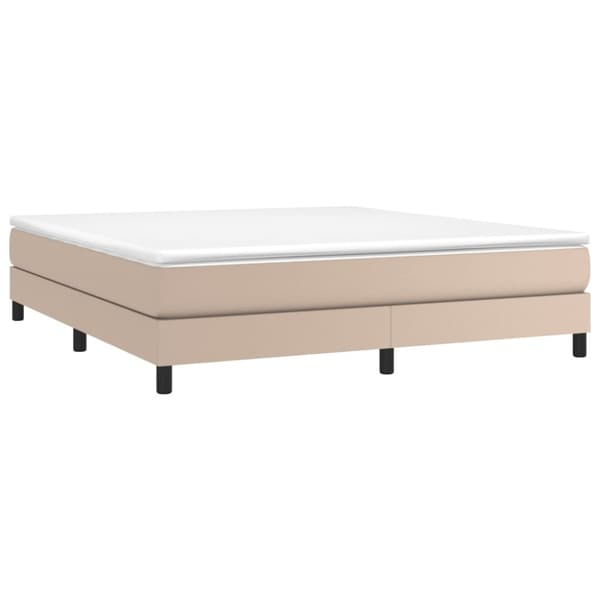Boxspring-sängram cappuccino 180x200 cm konstläder