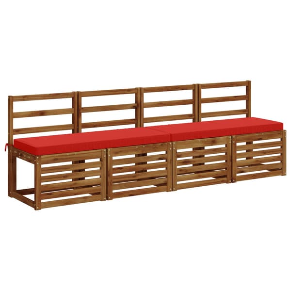 1-delad Bänk Kudde VUGHT 100% Polyester Röd 100 x 40 x 5 cm