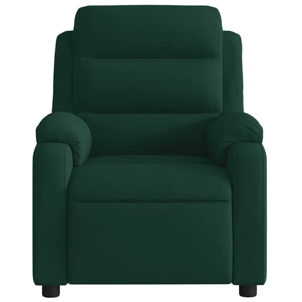 Massagefåtölj mörkgrön sammet