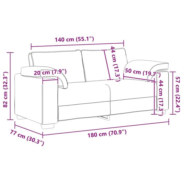Loveseat soffa svart 180x77x82 cm sammet