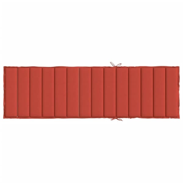 Solsängsdyna melerad röd 200x50x4 cm tyg