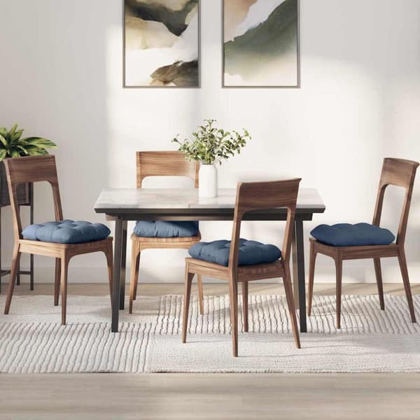 Sittkuddar 4 pcs Blå 45 x 45 cm Kordread tyg