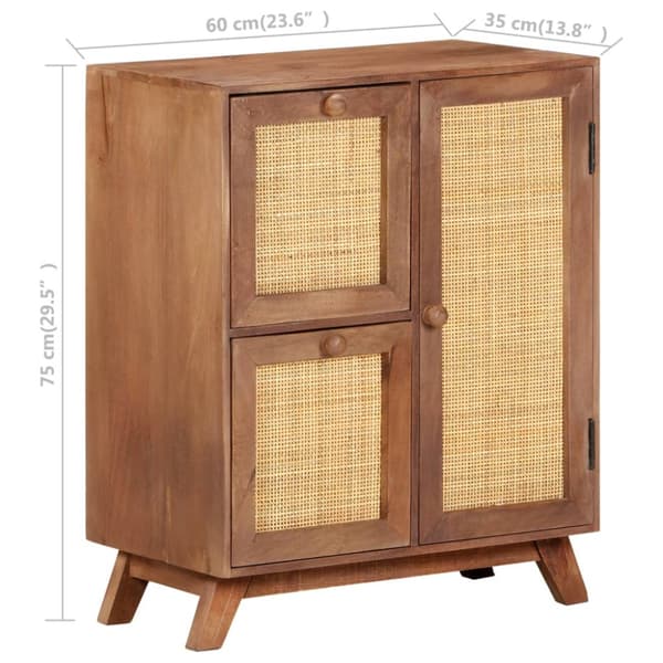 Skänk 60x35x75 cm massivt mangoträ
