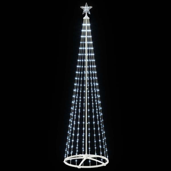 LED-konjulgran 250 cm 470 LED-lampor Kallvit Stål Vit