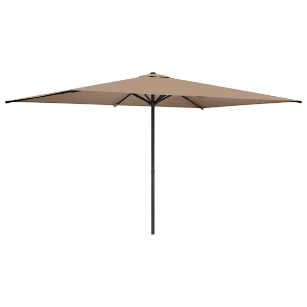 Trädgårdsparasol 200 x 300 cm Polyester Rektangulär Taupe