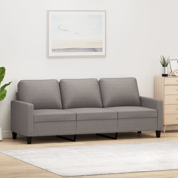 3-sitssoffa taupe 180 cm tyg