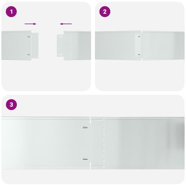 Gräskanter 10 pcs Silver 100 x 25 x 0,07 cm Galvaniserat Stål