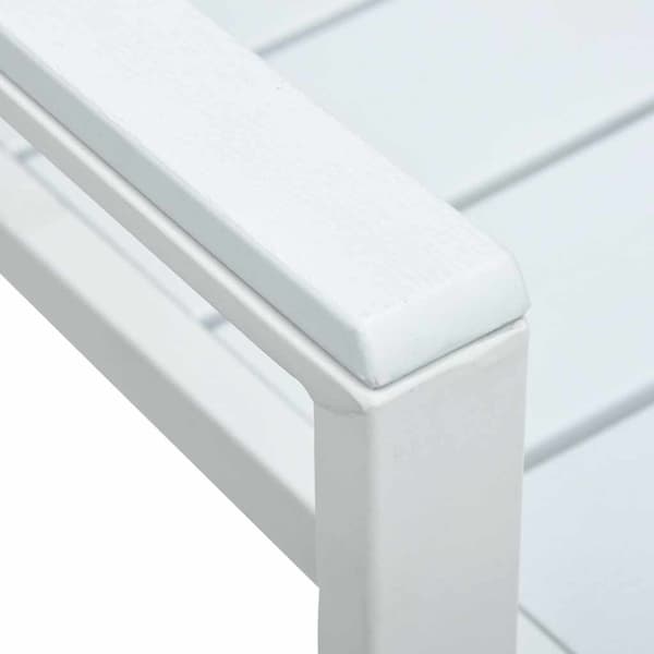 Trädgårdsstolar 4 st vit HDPE träutseende