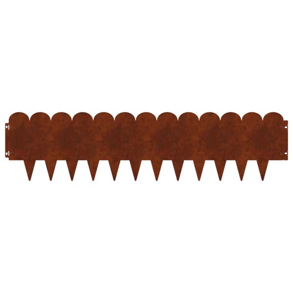 Kant för gräsmatta 30 pcs 103 x 25 cm Stål Rostig