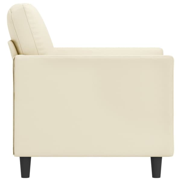 Fåtölj Gräddvit 60 cm konstläder