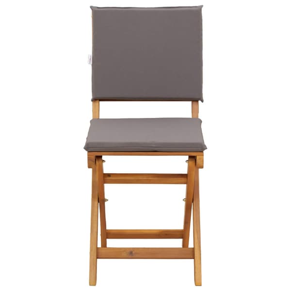 Utemöbler Bistro Stolar med kudde 4 pcs Mörkgrå 38 x 46 x 85 cm