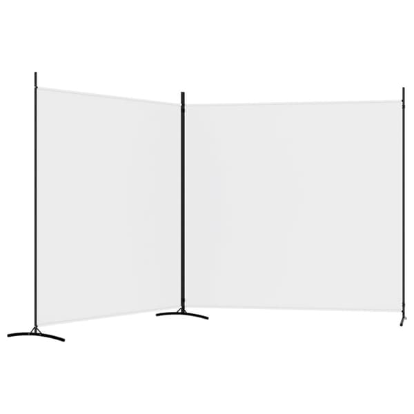 Rumsavdelare 2 paneler vit 348x180 cm tyg