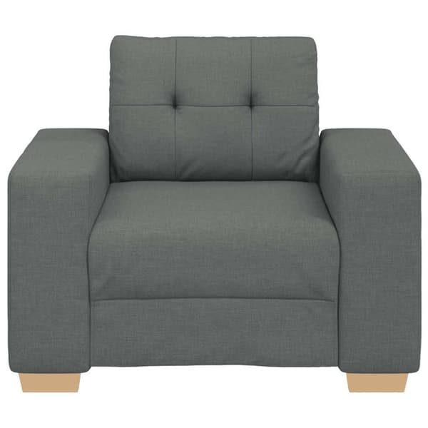 Fåtölj mörkgrå 100x78x80 cm tyg