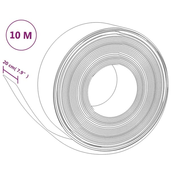 Rabattkant brun 3 st 10 m 20 cm polyeten