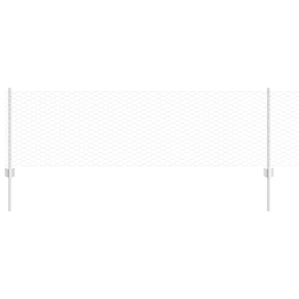 Stängsel med stolpe Silver 0,6 x 10 m Stål