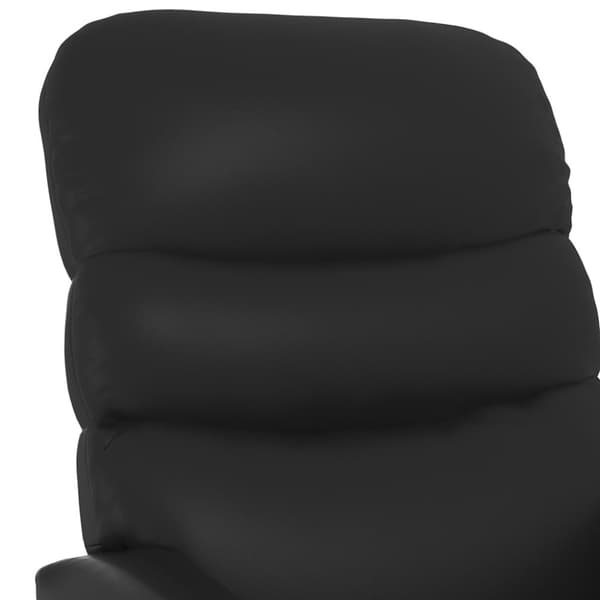 Massagefåtölj svart konstläder