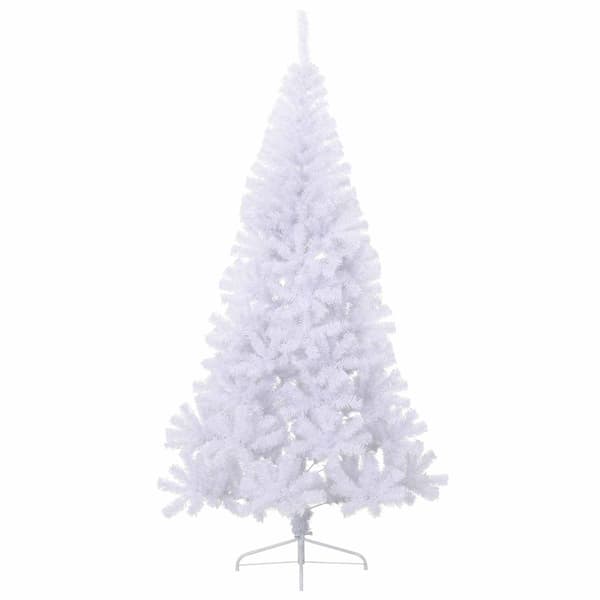 Konstgjord julgran Vit 240 cm PVC och stål