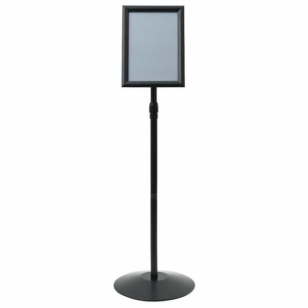 Pedestal affischställ Silver a4 PVC och stål