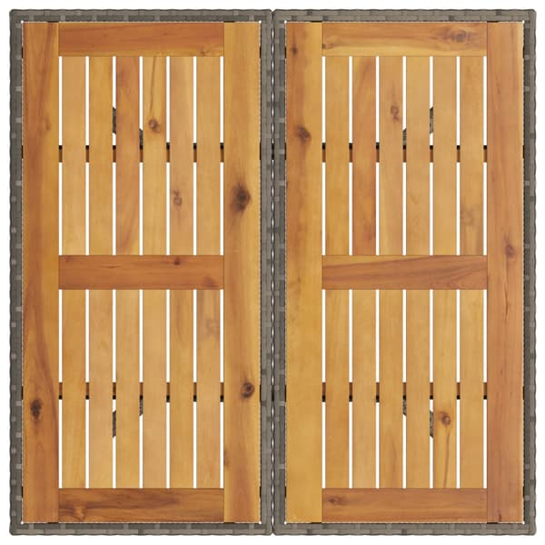 Trädgårdsmöbelset 3 pcs Grå konstrotting