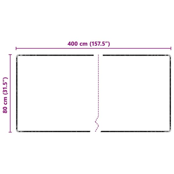 Matta-runner Svart 80 x 400 cm 100% Polypropen Tuft