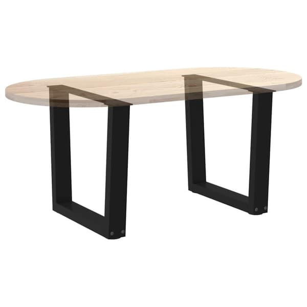 Soffbordsben V-formade 2 st svarta 50x(42-43,3) cm stål