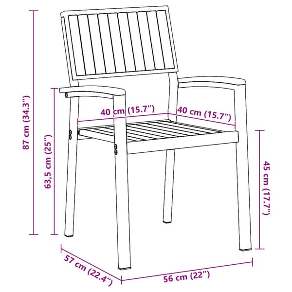 Trädgårdsmöbelset 7 pcs Grå Massivt Akaciaträ