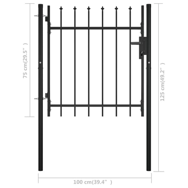 Dörrgrind BOXTEL med spjutspets 100x75 cm